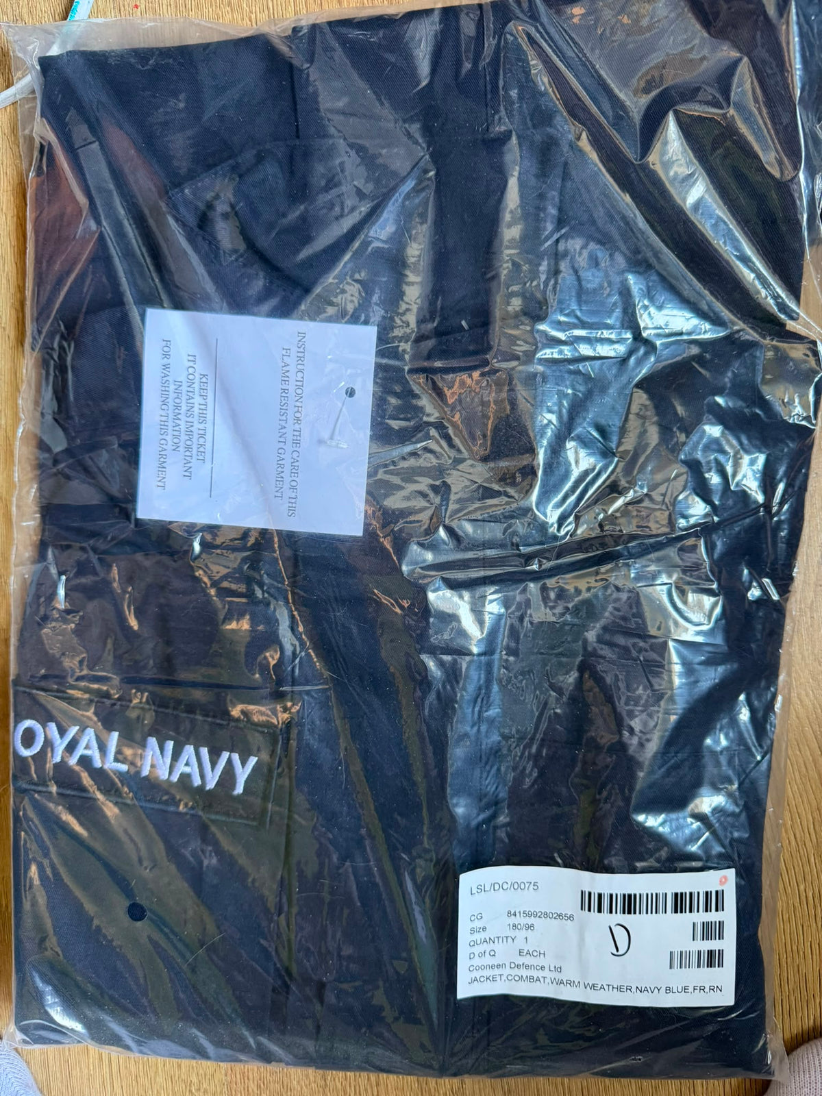 Genuine Royal Navy PCS Combat Jacket – Navy Blue