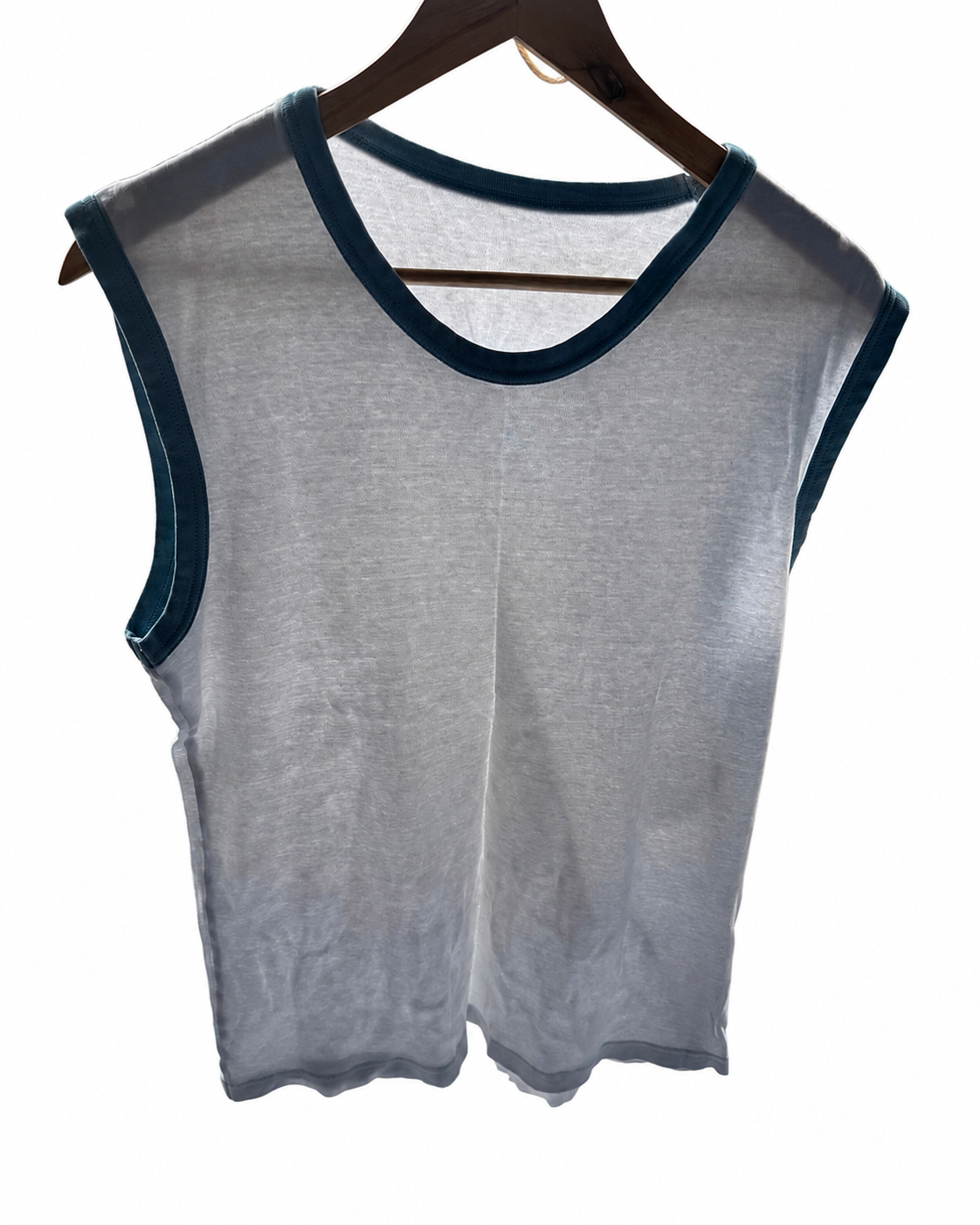 Royal Air Force RAF PTI Sleeveless Training Vest – White & Blue