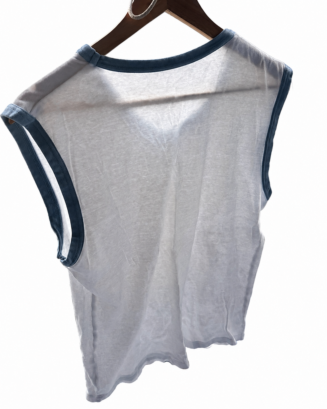 Royal Air Force RAF PTI Sleeveless Training Vest – White & Blue