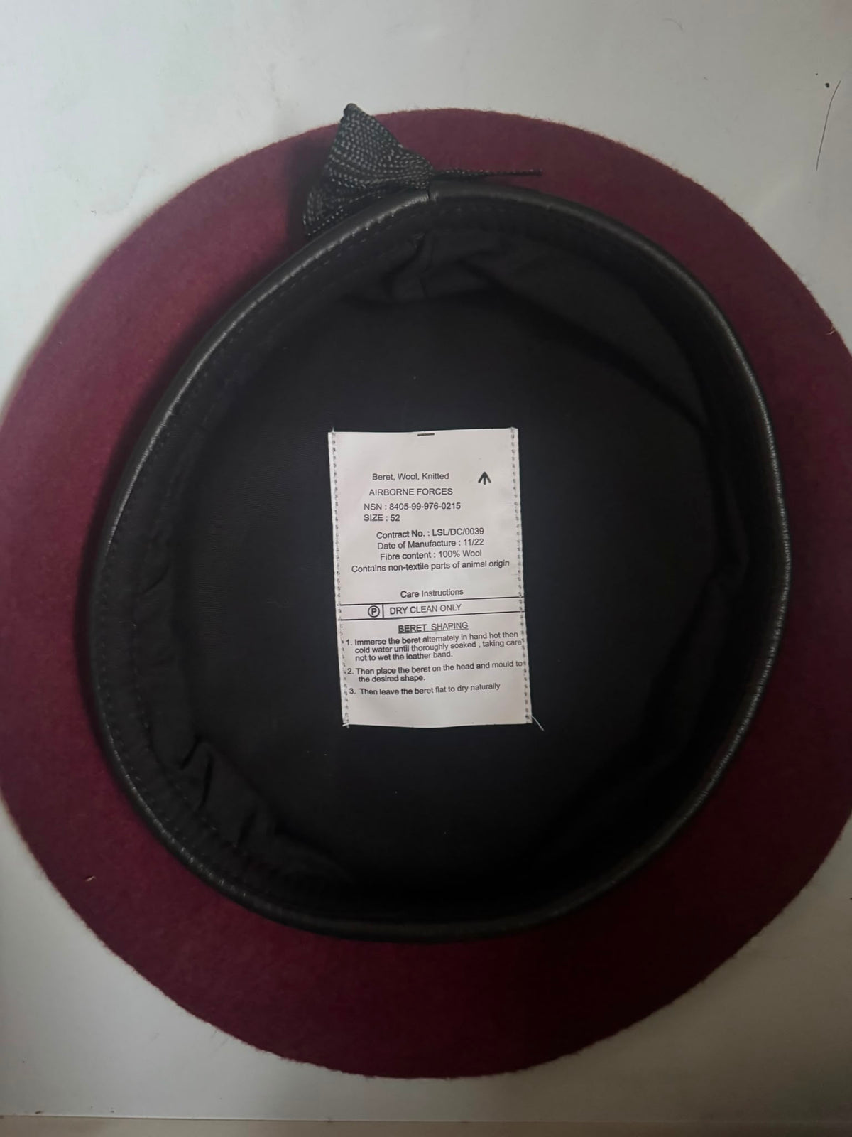 Genuine British Army Maroon Airborne Forces Beret – Various Sizes