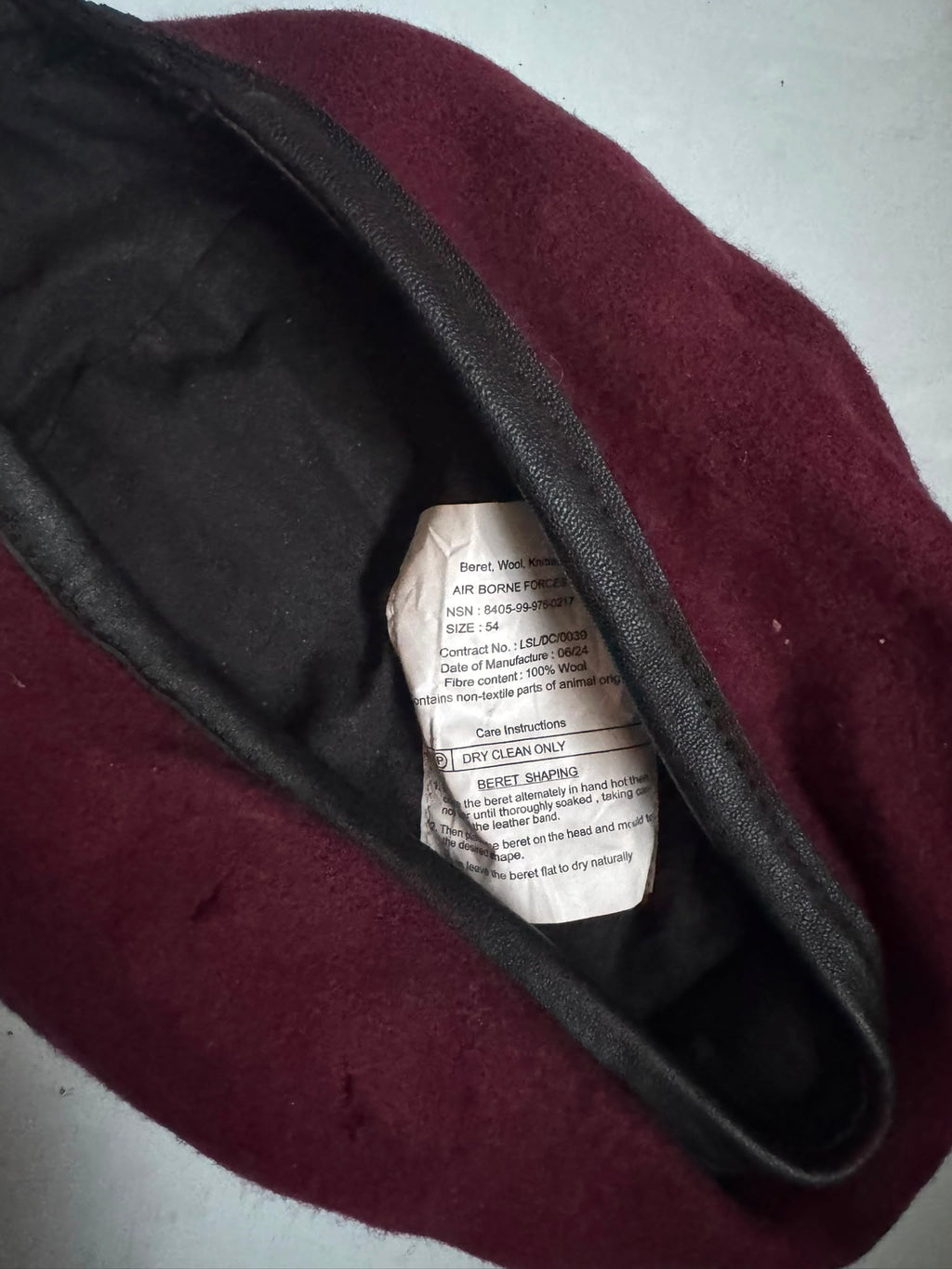 Genuine British Army Maroon Airborne Forces Beret – Various Sizes