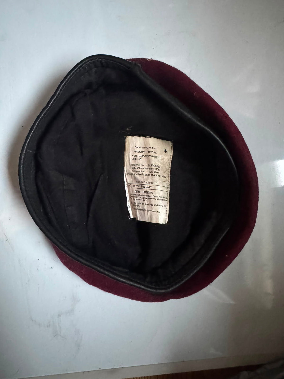 Genuine British Army Maroon Airborne Forces Beret – Various Sizes