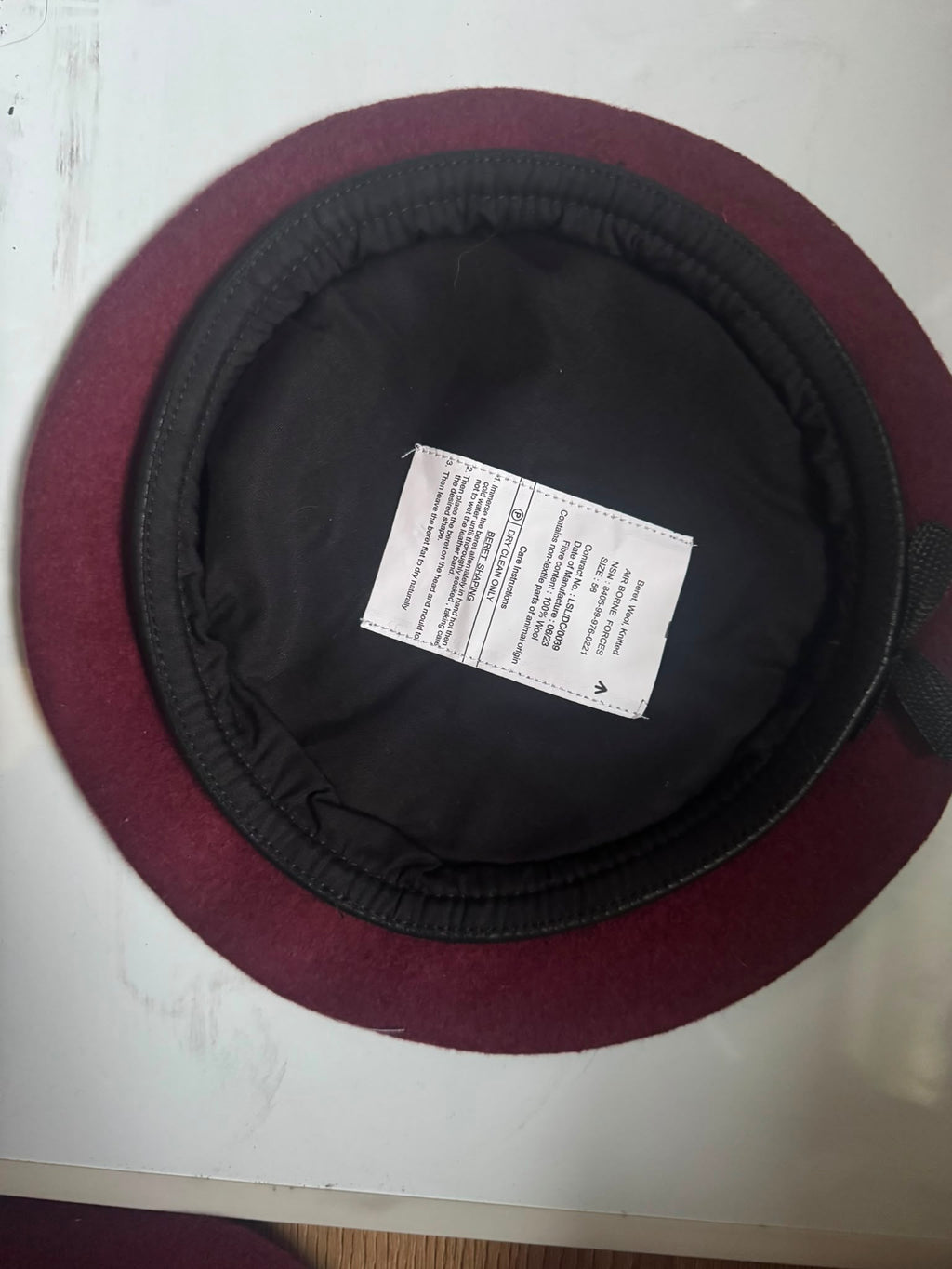Genuine British Army Maroon Airborne Forces Beret – Various Sizes