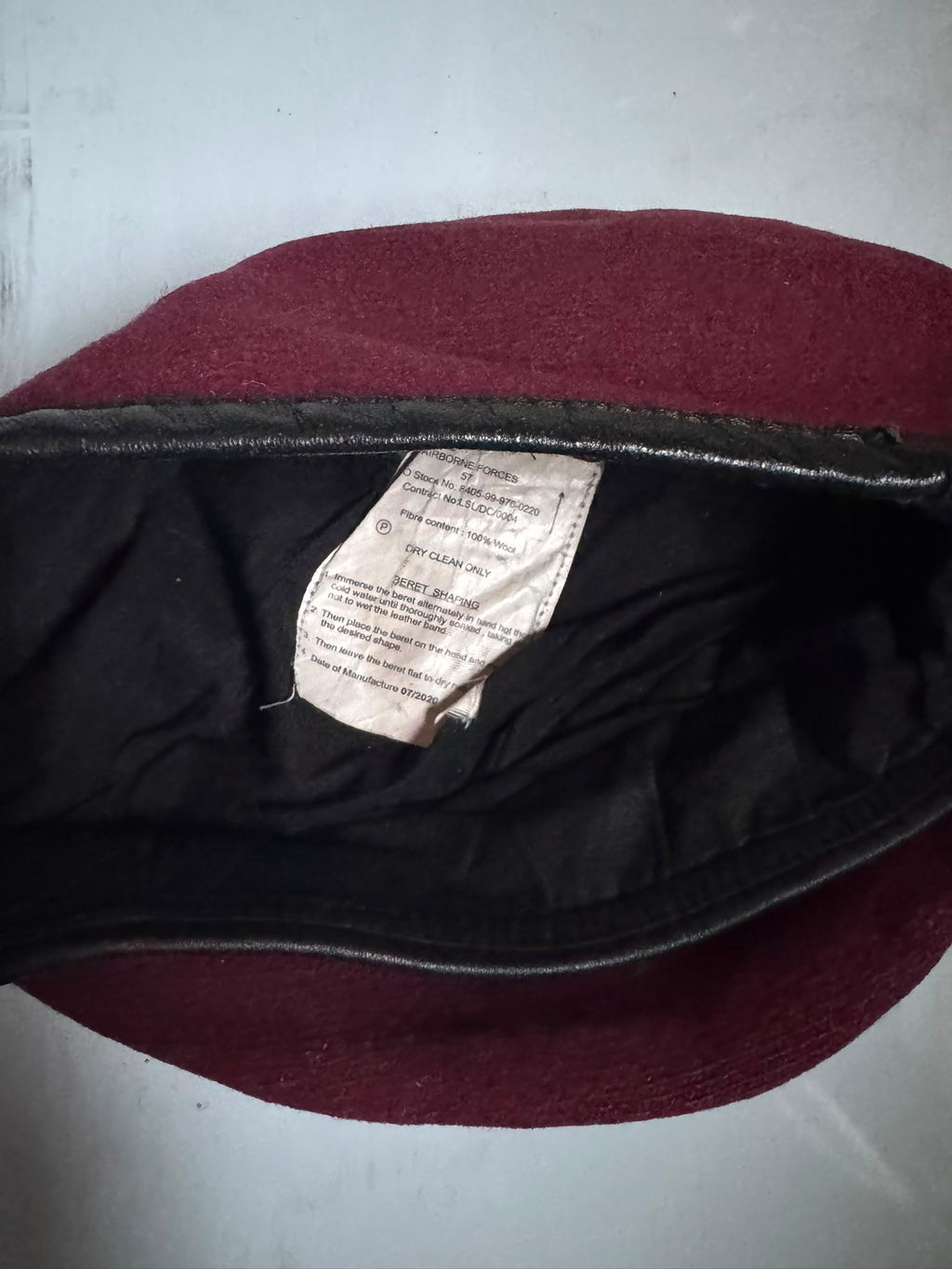 Genuine British Army Maroon Airborne Forces Beret – Various Sizes