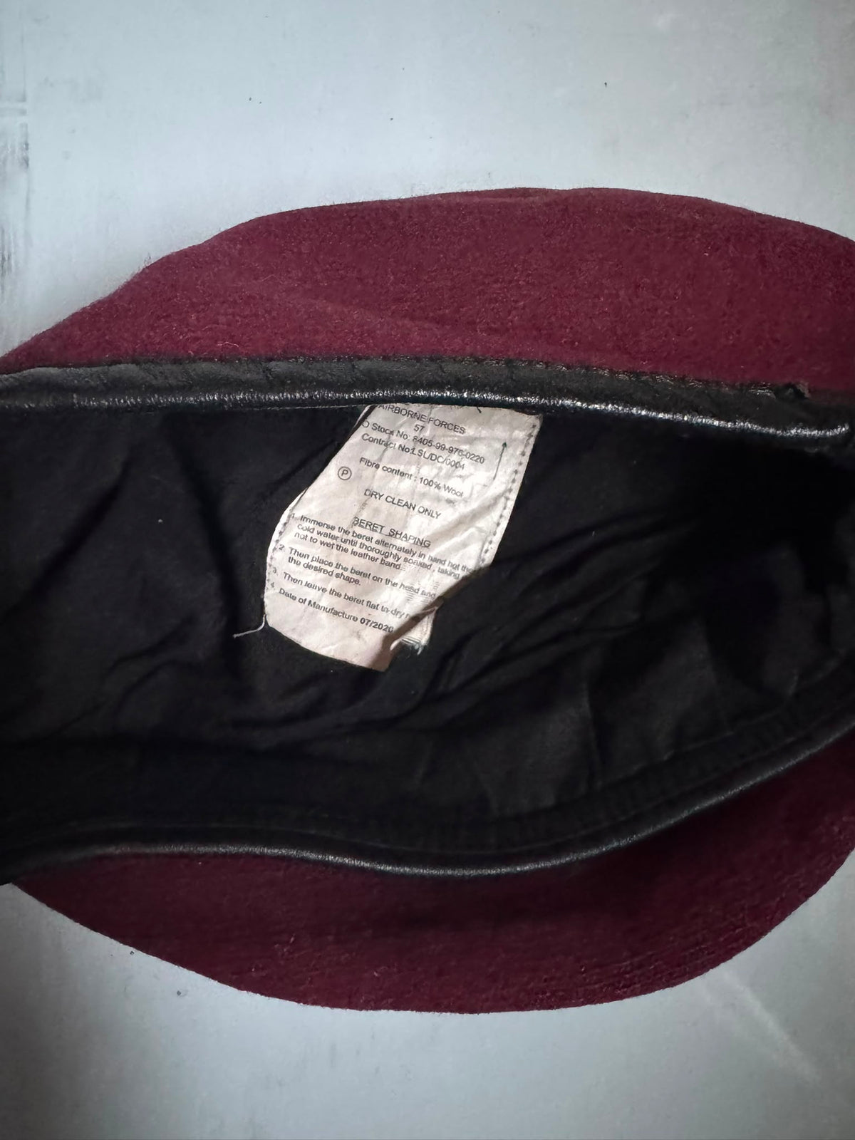 Genuine British Army Maroon Airborne Forces Beret – Various Sizes