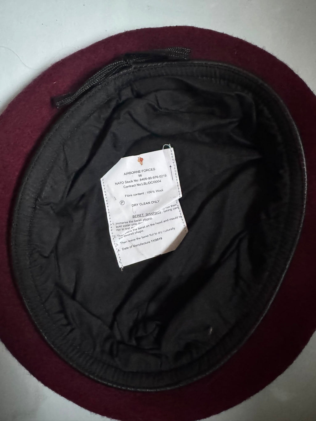 Genuine British Army Maroon Airborne Forces Beret – Various Sizes