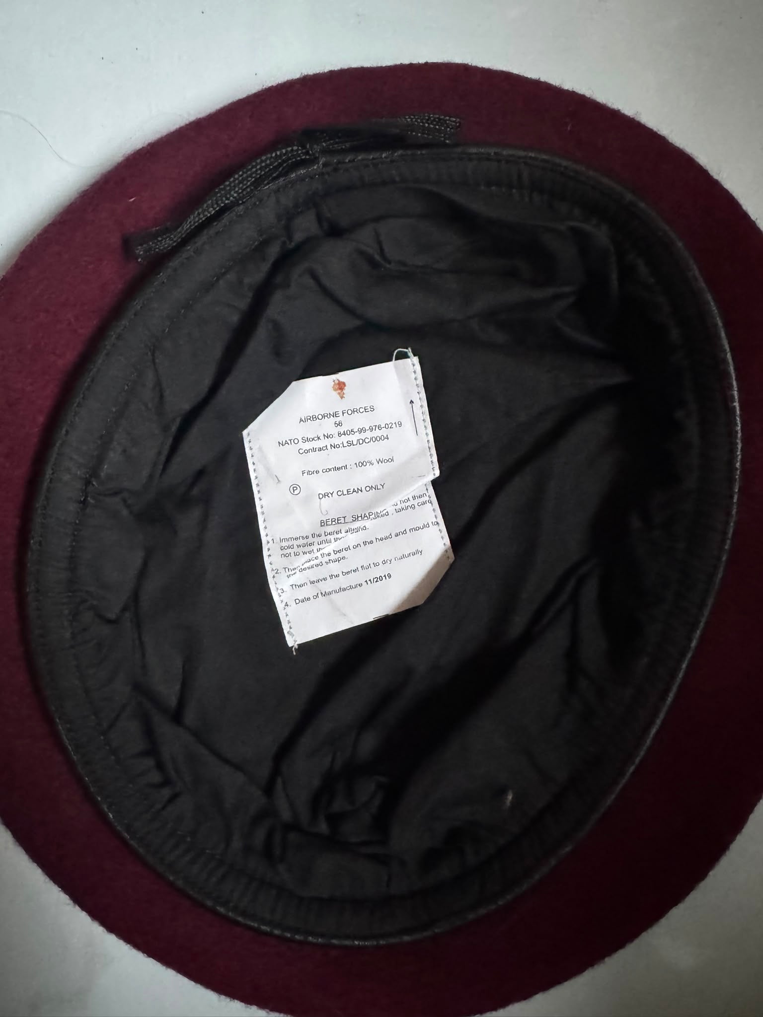 Genuine British Army Maroon Airborne Forces Beret – Various Sizes
