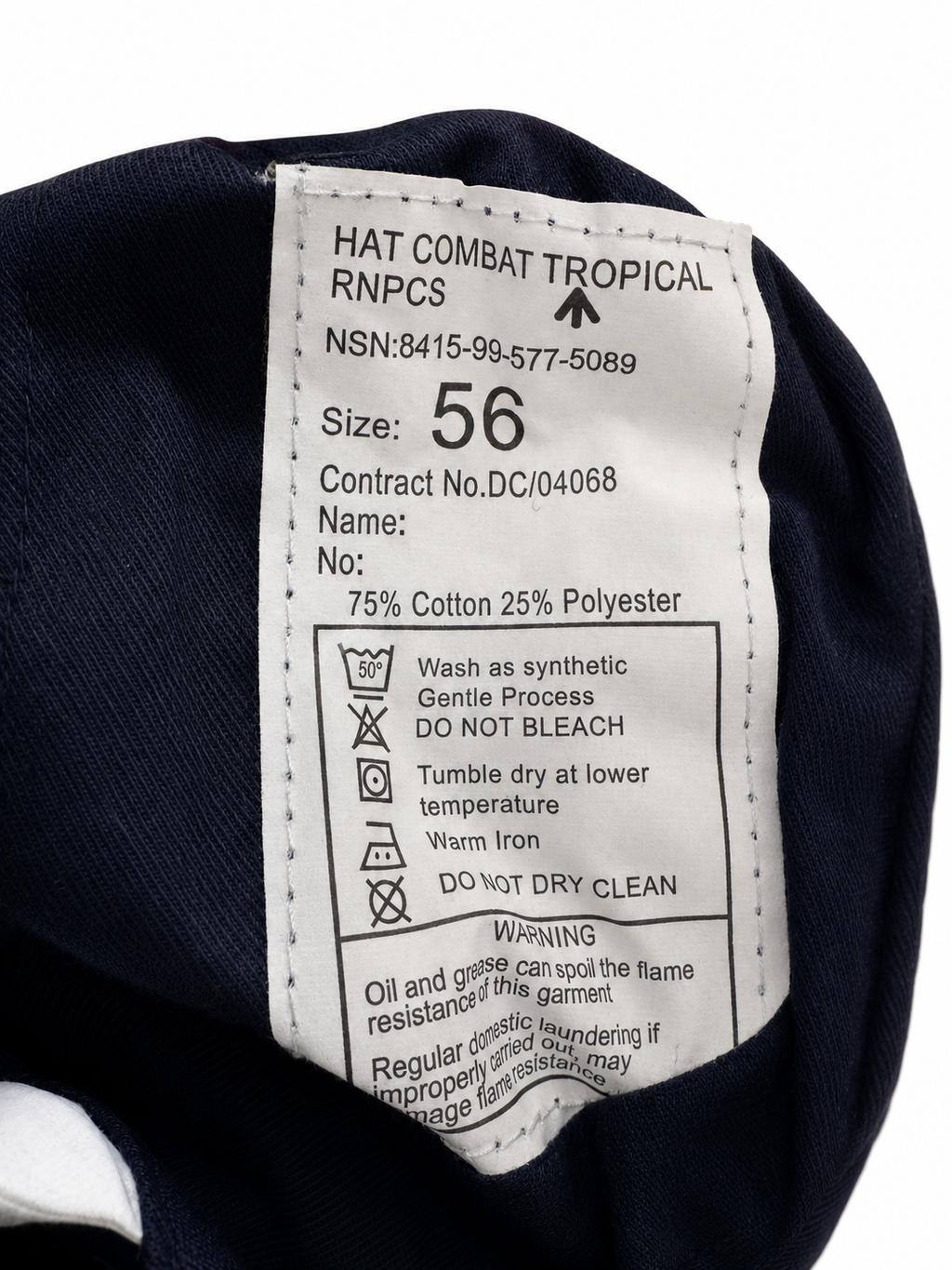 Royal Navy RNPCS Tropical Combat Hat – Blue