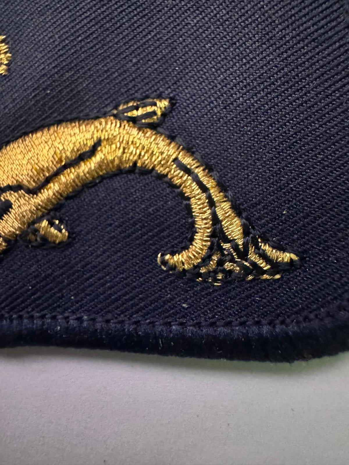 Royal Navy Submariner Dolphins Cloth Badge – Large Overalls Badge – Genuine RN