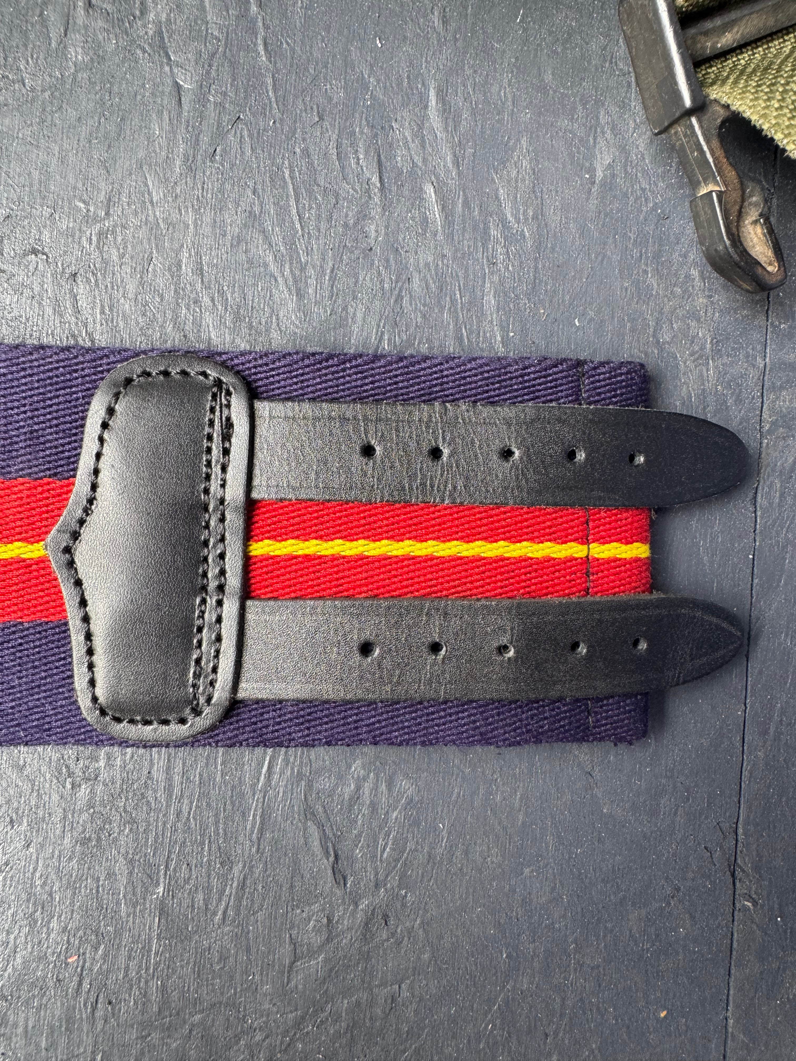 Royal Anglian Regiment Stable Belt – Navy Blue, Red & Yellow