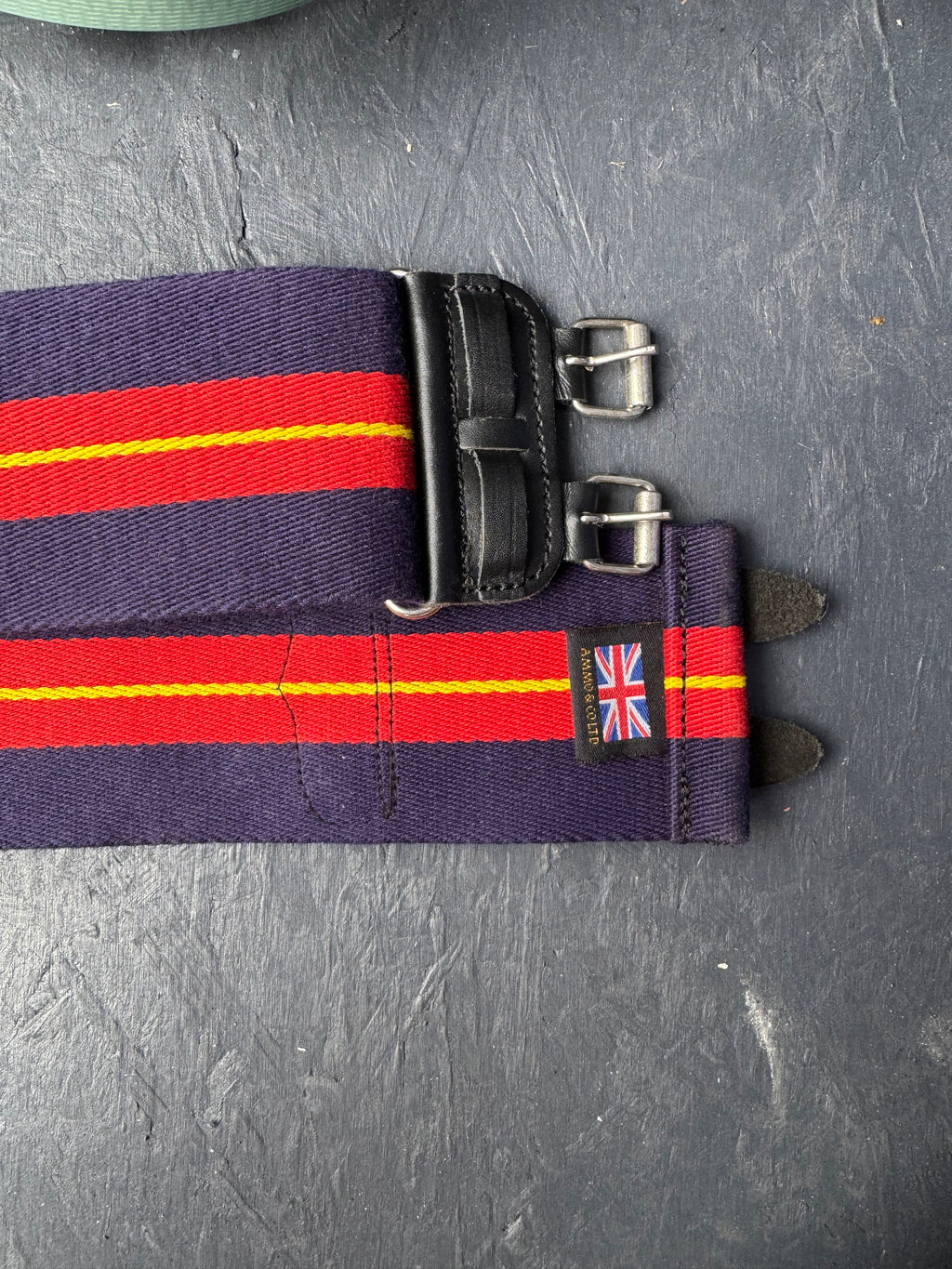 Royal Anglian Regiment Stable Belt – Navy Blue, Red & Yellow