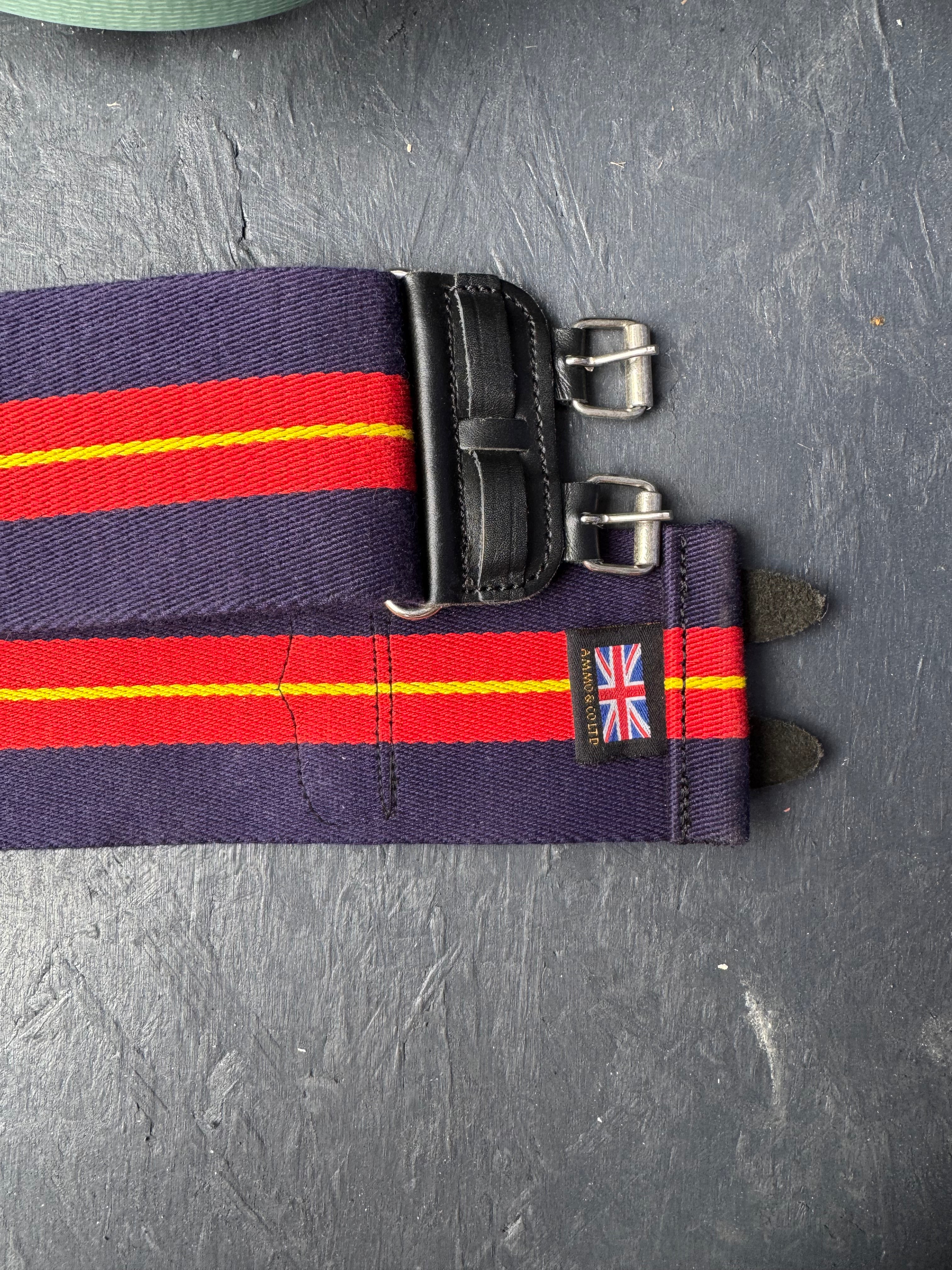 Royal Anglian Regiment Stable Belt – Navy Blue, Red & Yellow