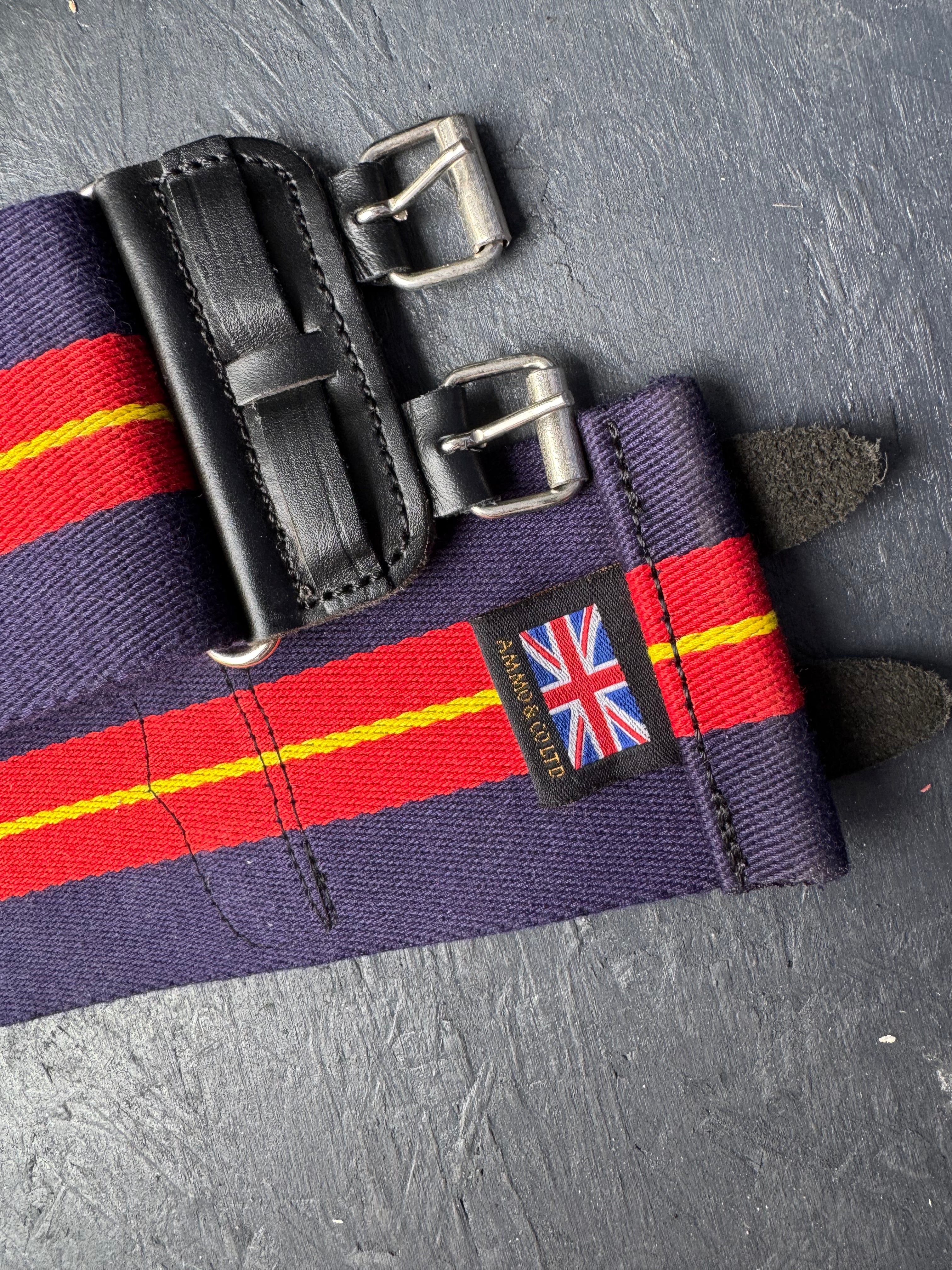Royal Anglian Regiment Stable Belt – Navy Blue, Red & Yellow