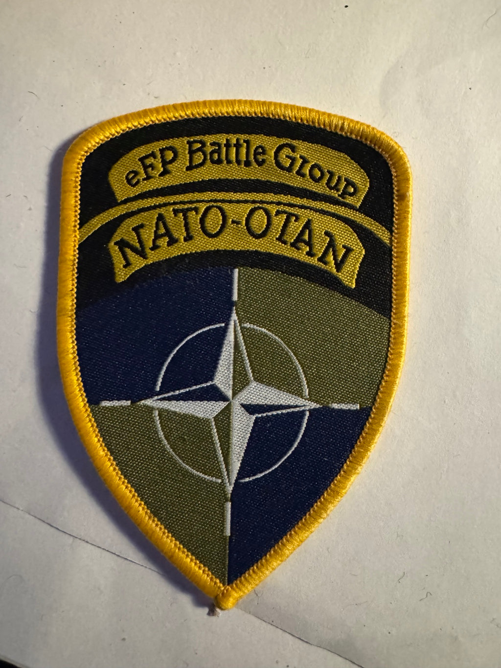 NATO eFP Battle Group OTAN Enhanced Forward Presence Military Patch