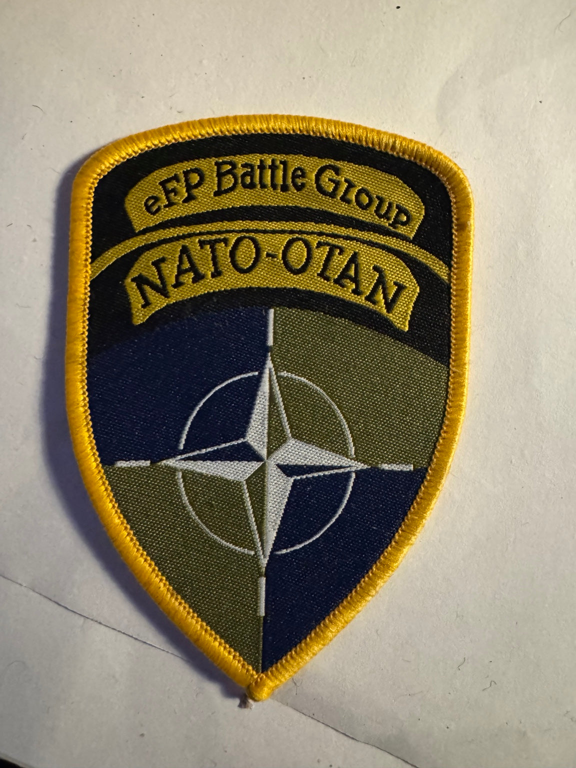 NATO eFP Battle Group OTAN Enhanced Forward Presence Military Patch
