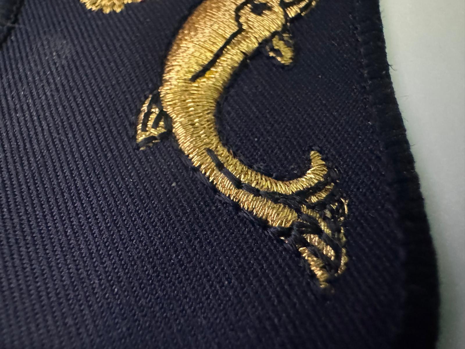Royal Navy Submariner Dolphins Cloth Badge – Large Overalls Badge – Genuine RN