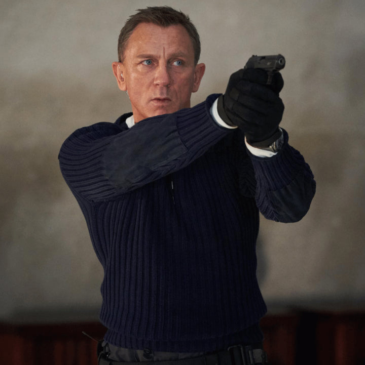 Bond-Style Navy Commando Sweater