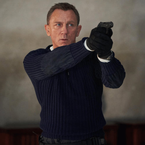 Bond-Style Navy Commando Sweater